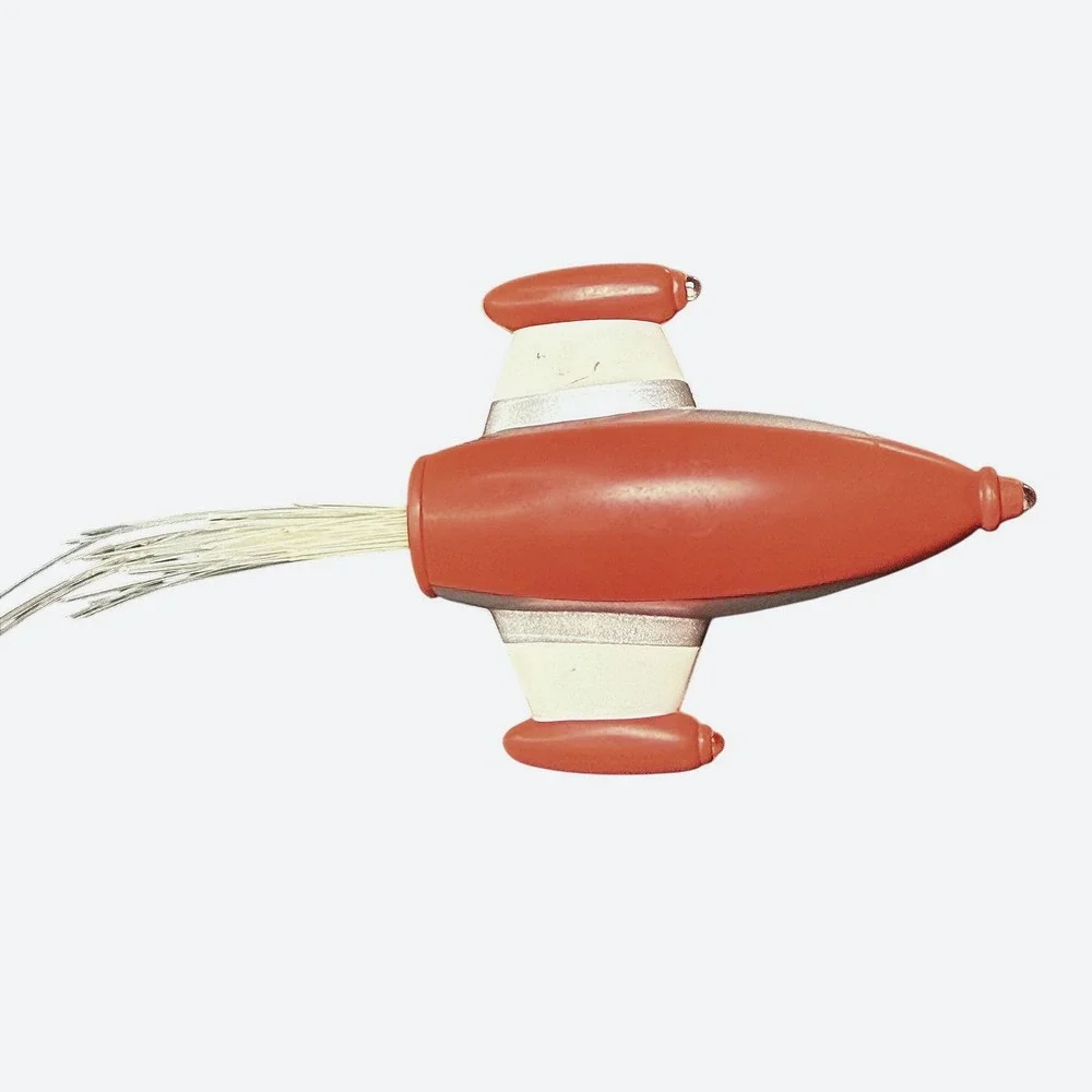 Vintage 1980s Avon Super Sonic Santa Fiber Optic Ornament Christmas‎ Retro